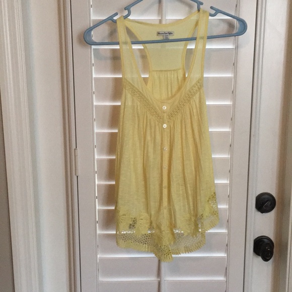 American Eagle Outfitters Tops - Boho racerback tank with crochet detail American Eagle Outfitters Tops - Boho racerback tank with crochet detail
